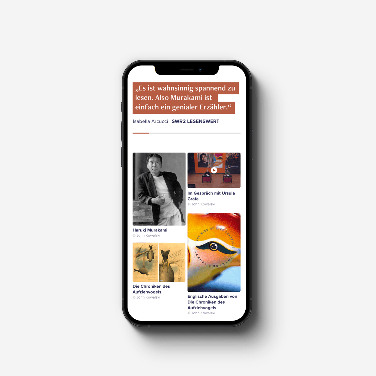 Mobile Ansicht einer Produktdetailseite